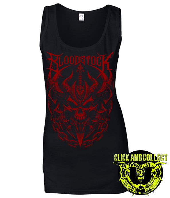 BOA 2026 Blk Iron Skull Womens Vest (CLICK AND COLLECT ONLY)