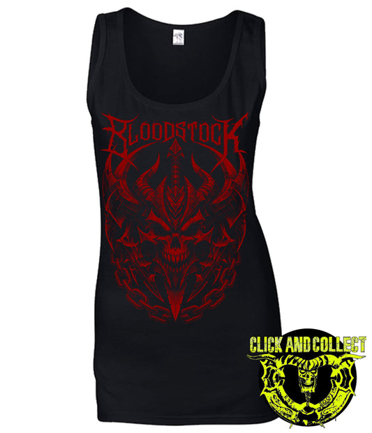 BOA 2026 Blk Iron Skull Womens Vest (CLICK AND COLLECT ONLY)