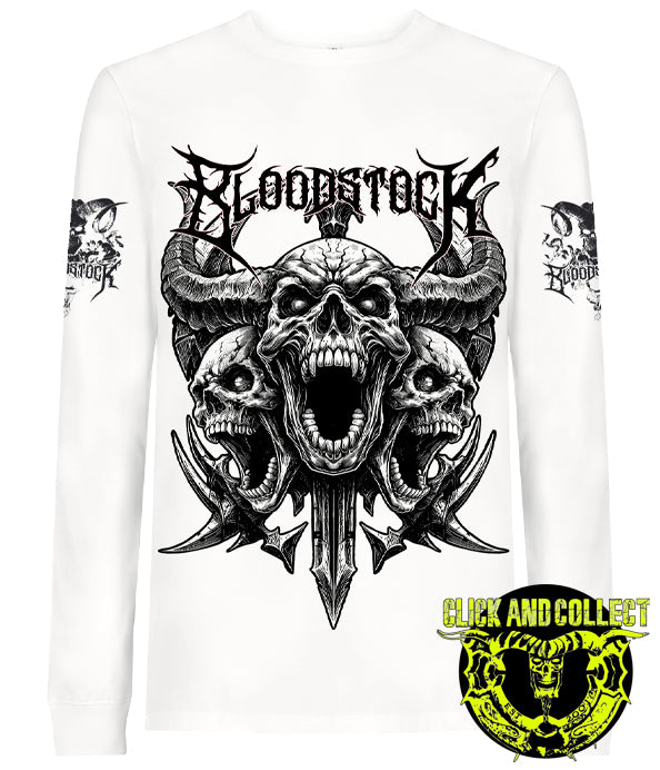 BOA 2026 Wht Scream Logo Longsleeve (CLICK AND COLLECT ONLY)