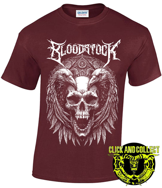 BOA 2025 Bird Skull Burgundy Tee (CLICK AND COLLECT ONLY)