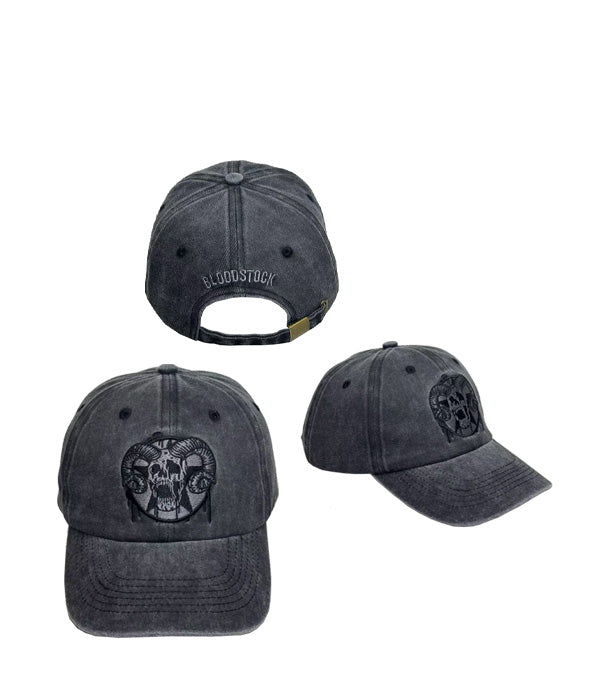 BOA Embroidered Vintage Black Cap